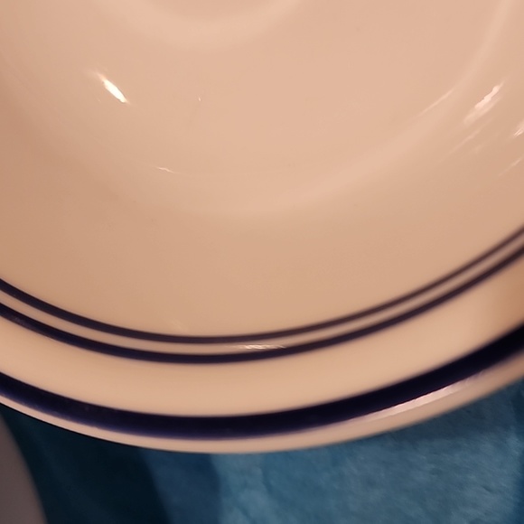 Corelle Vitrelle Deep Blue Double Stripe 6" Bowls, Set of 2 - Picture 2 of 4